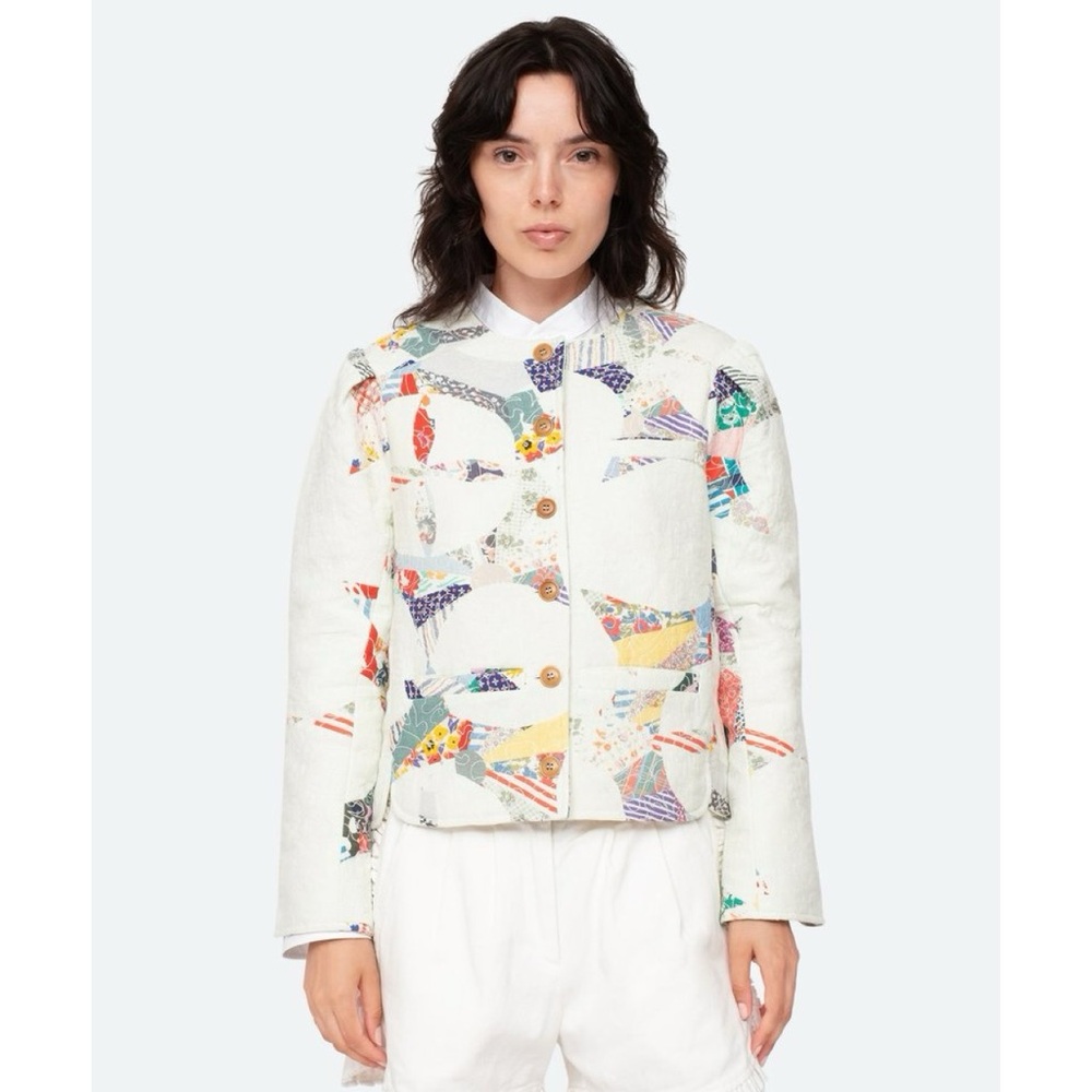 Sea New York Paloma Quilted Jacket (Sz 4) Patchwork Multicolor - Picture 2 of 14